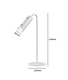 Oppladbar 3-i-1 LED-lampe - Magnetisk, hvit, dimbar, inkl. fot og 2 stk. monteringsbraketter