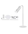 Oppladbar 3-i-1 LED-lampe - Magnetisk, hvit, dimbar, inkl. fot og 2 stk. monteringsbraketter