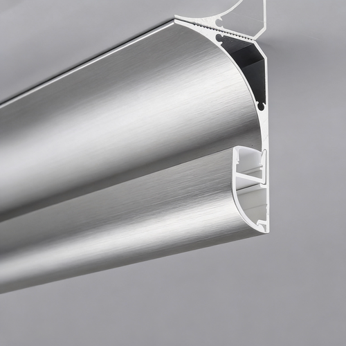 2m LED-profilset för takkant / stuckatur - Alu-färg, indirekt ljus, inkl. diffuser