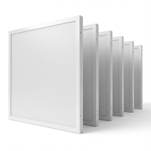 6x Panneaux LED 60x60 en cadre - Hauteur:28mm, 40W, pour montage direct