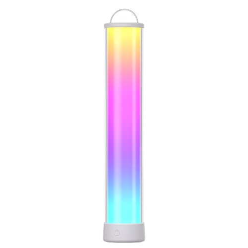 Opladelig RGBIC+CCT LED bord/natlampe - 32cm, Bluetooth, Hvid, touch dæmpbar, IP20 indendørs