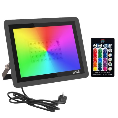 Projecteur LED RGB 50W - Lampe de travail, IP66
