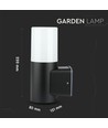 Vt-7616 tuinmuurlamp GU10 - aluminium behuizing, zwart IP54