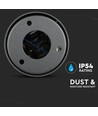 Vt-7618 lampe borne GU10 - boîtier en aluminium, noir IP54