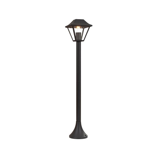 Bornier classique E27 - noir mat, verre clair