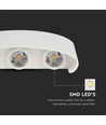 Vt-846 Applique LED 5W - 4000K, blanc sablé