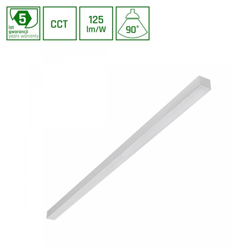 1203mm Allday Basic 40W - 3CCT, 230V, 90°, IP20, 42x37mm, blanc, pc, UGR19, plafond, luminaire LED