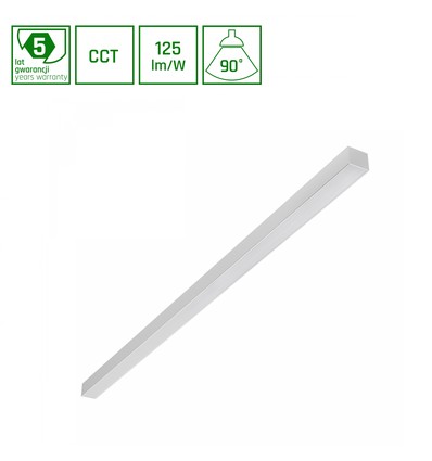 1203mm Allday Basic 40W - 3CCT, 230V, 90°, IP20, 42x37mm, wit, per stuk, UGR19, plafond, LED-armatuur