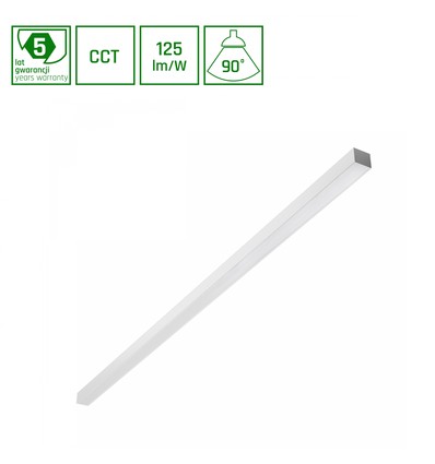 1503mm Allday Basic 50W - 3CCT, 230V, 90°, IP20, 42x37mm, wit, per stuk, UGR19, LED-armatuur voor plafond