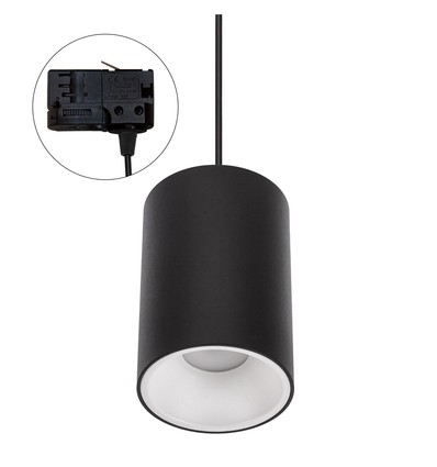 CHLOE ELEMENTO YTMONTERAD GU10 250V IP20 Fi95x138mm SVART runt spår