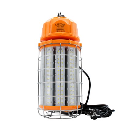 150W LED-werklamp met karabijnhaak en 5m snoer - 5000K, Schuko-stekker