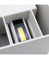 LEDlife CUBIC PRO 6W vegglampe - viderekobling, justerbar, firkantet, opp/ned, inne / ute, hvit, IP65, inkl. lyskilde
