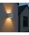 LEDlife CUBIC PRO 6W vegglampe - viderekobling, justerbar, firkantet, opp/ned, inne / ute, hvit, IP65, inkl. lyskilde
