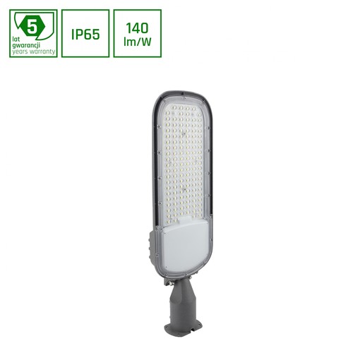 Streetos 2 éclairage de rue 555mm 100W - blanc neutre, 230V, 145/75°, IP65, IK09, 172x114mm, gris, garantie 5 ans
