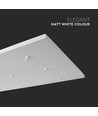 Plafondkap voor 9 hanglampen - Mat wit, 80 x 60 x 2cm