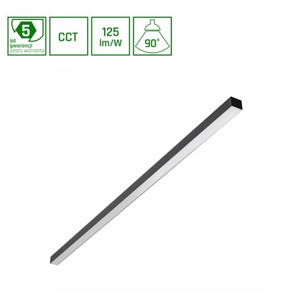 1503mm Allday Basic LED-takarmatur 30W/40W/50W - 3CCT, 230V, 90°, IP20, 42x37mm, svart, pr, UGR19