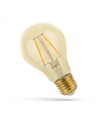 E27 4,9W LED-lamp - A60, filament, amberkleurig glas, extra warm