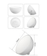 Oppladbar RGB+CCT halvkule bord/nattlampe - Hvit, Tuya Smart/Smart life, IP20 innendørs