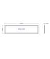 120x30 LED-panel, 32W - Høyde:11,3mm, 140 lm/W, hvit kant