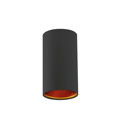 Spot en saillie Chloe GU10 - Noir/or, Ø7cm, aluminium, sans source lumineuse