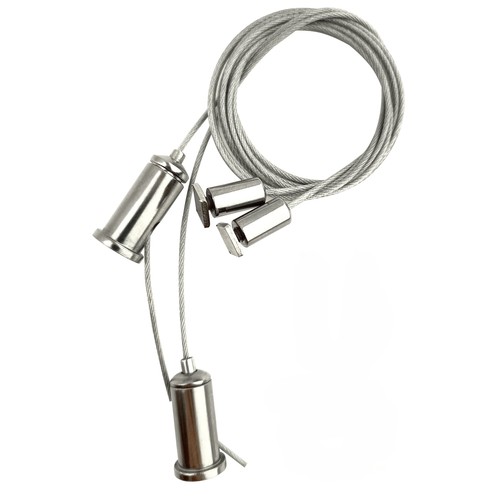 Suspension à câble pour luminaire - 1 mètre, hauteur réglable, lot de 2 pièces