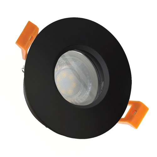 Spot encastrable GU10, IP65 - Noir, rond, sans source lumineuse
