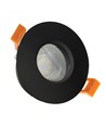 Spot encastrable GU10, IP65 - Noir, rond, sans source lumineuse