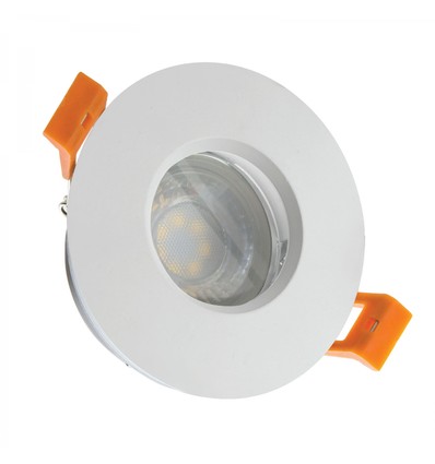 Spot encastrable GU10, IP65 - Blanc, rond, sans source lumineuse