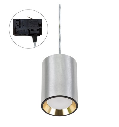 CHLOE GU10 MINI YTMONTERAD GU10 250V IP20 70x100mmSilver, INRE GULD runt SPÅR