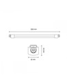 Réglette LED 150cm 45W Étanche, câblage traversant - 5400lm, 123lm/w, IP65