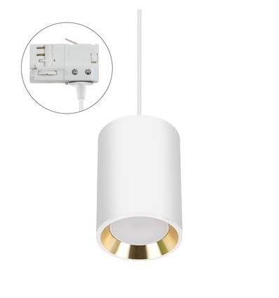 CHLOE GU10 MINI SURFACE GU10 250V IP20 70X100mm Blanc, OR INTÉRIEUR rail rond