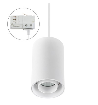 CHLOE GU10 SPOT OVERFLADEMONTERET GU10 250V IP20 80x130mmHvid rund justerbar TRACK