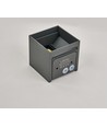 LEDlife CUBIC 6W væglampe - Sort, firkantet, op/ned, justerbar, inde / ude, videresløjfning, IP65, inkl. lyskilde