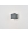 6W CUBIC PRO vegglampe - IP65, antrasittgrå, viderekobling, justerbar, firkantet, opp/ned, inne / ute, inkl. lyskilde