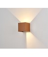 6W CUBIC PRO vägglampa - IP65, Corten, vidarekopplingsbar, justerbar, fyrkantig, upp/ner, inomhus / utomhus, inkl. ljuskälla