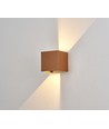 6W CUBIC PRO væglampe - IP65, Corten, sløjfbar, justerbar, firkantet, op/ned, inde / ude, inkl. lyskilde