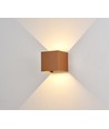 6W CUBIC PRO wandlamp - IP65, Corten, doorlusbaar, verstelbaar, vierkant, up/down, binnen / buiten, incl. lichtbron