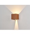 6W CUBIC PRO wandlamp - IP65, Corten, doorlusbaar, verstelbaar, vierkant, up/down, binnen / buiten, incl. lichtbron