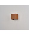 6W CUBIC PRO vegglampe - IP65, Corten, viderekobling, justerbar, firkantet, opp/ned, inne / ute, inkl. lyskilde