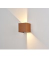 Applique 6W CUBIC PRO - IP65, Corten, repiquable, ajustable, carrée, haut/bas, int./ext., source lumineuse incl.