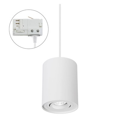 CHLOE GU10 OVERFLADEMONTERET GU10 250V IP20 93x124mm HVID rund justerbar TRACK
