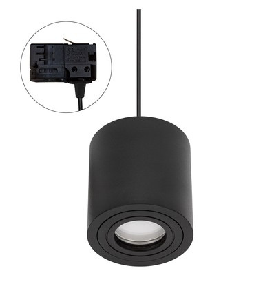 CHLOE GU10 ENCASTRÉE EN SURFACE GU10 250V IP65 90x97mm NOIR rond rail fixe