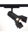 Spot sur rail 30W triphasé DALI dimmable RA90 - Noir, avec coupe-flux/volets, grille nid d'abeille
