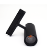 Spot sur rail 30W triphasé DALI dimmable RA90 - Noir, avec coupe-flux/volets, grille nid d'abeille