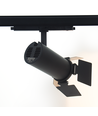 Spot sur rail 30W triphasé DALI dimmable RA90 - Noir, avec coupe-flux/volets, grille nid d'abeille