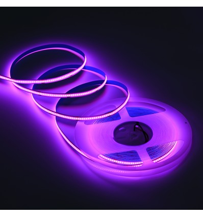 10m 9W/m Rosa COB-LED-stripe - 24V DC, IP20, 320 LED/m