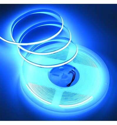 10m 9W/m Lichtblauwe COB-LED strip - 24V DC, IP20, 320 LED/m