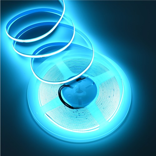 10m 9W/m Turquoise COB-LED strip - 24V DC, IP20, 320 LED/m