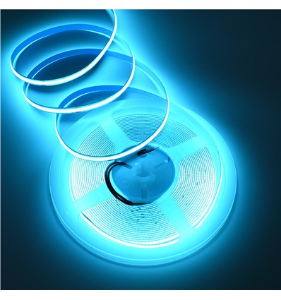 10m 9W/m Turquoise COB-LED strip - 24V DC, IP20, 320 LED/m
