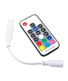 Mini RGB controller inkl. fjernbetjening - 12V (72W), 24V (144W)